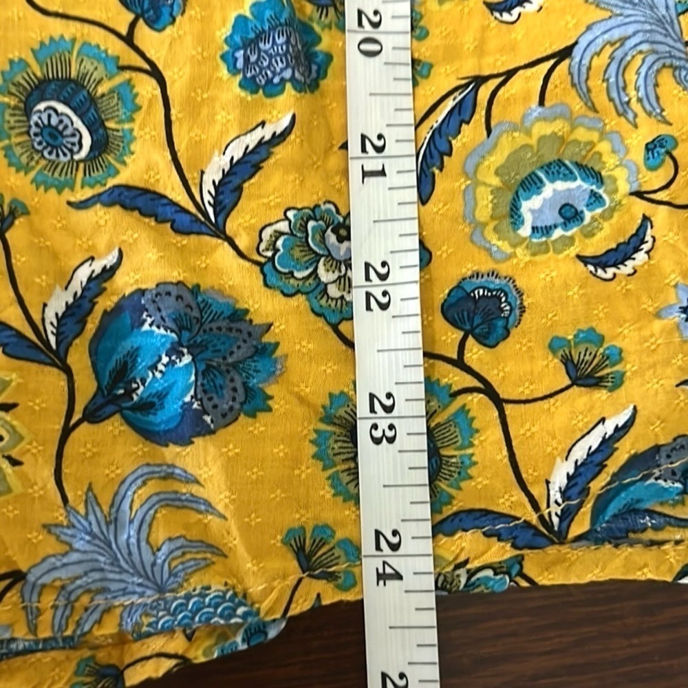 ⭐️Anthro’s Jane & Delancey, Yellow Pineapple Floral Top,Super Soft, Pull-Over, M - Picture 12 of 13